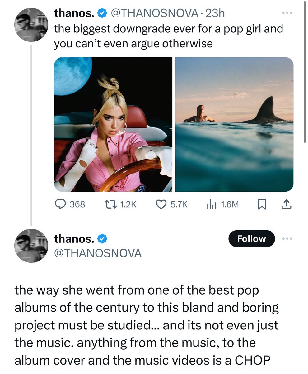 Again, Sw*fties showing themselves up 🤭 ‘Bland and boring’ could be used to describe any one of the 17 or so albums that lady has dropped in the last few years