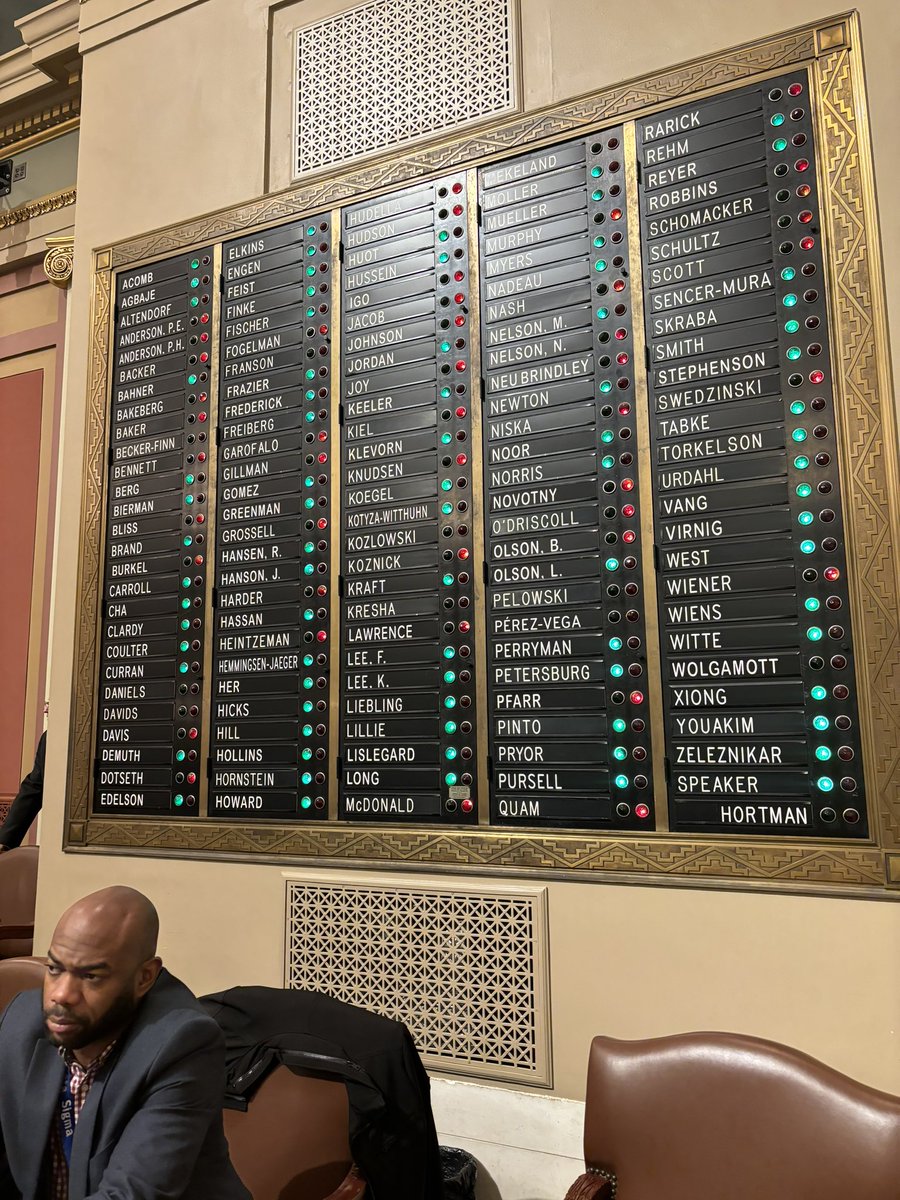 84 green votes for our #mnleg House Elections Budget bill that invests in supporting and strengthening the freedom to vote and local elections administration. Team work makes the dream work! 👏👏🗳️🗳️🗳️👏👏