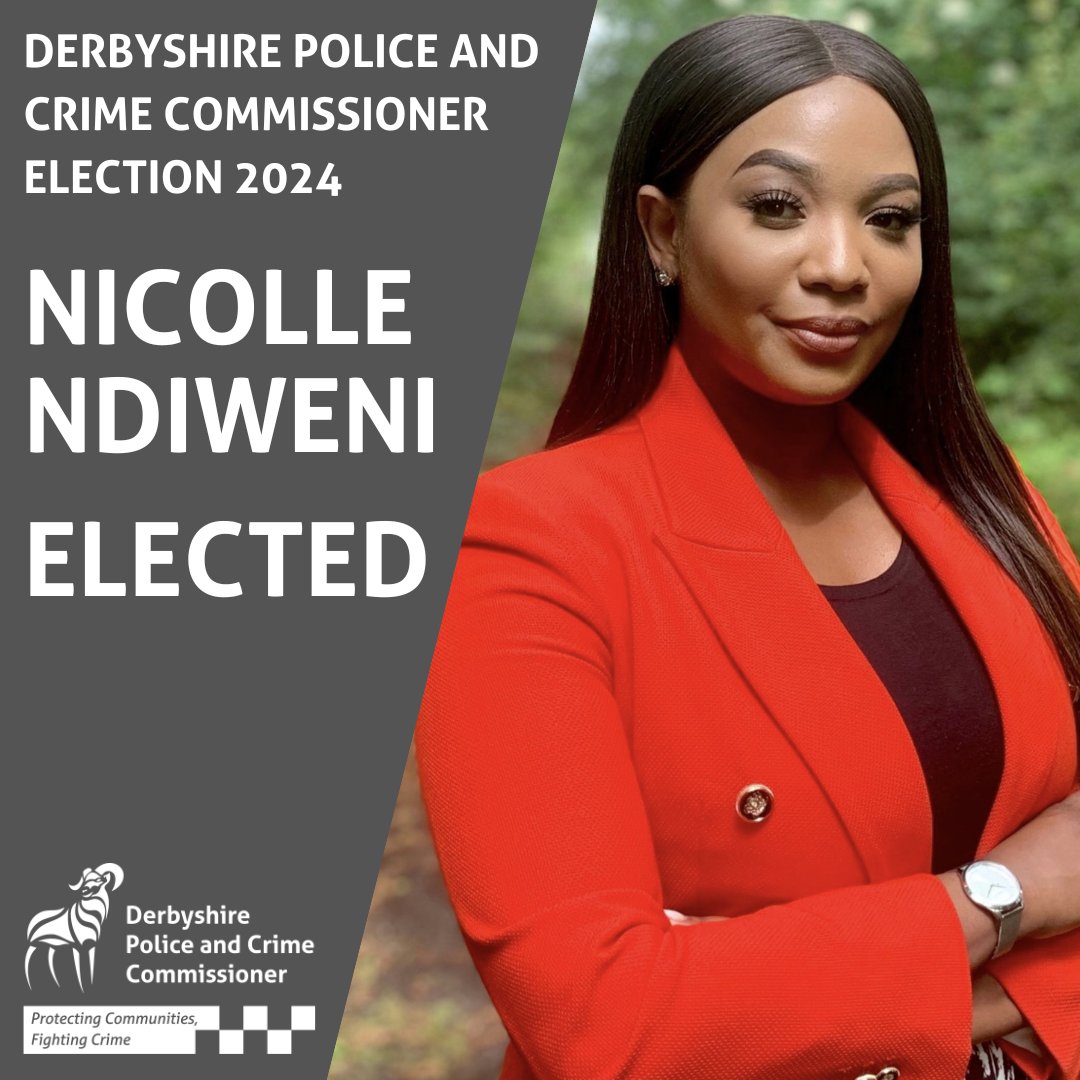 🚨Zimbabwean-born UK-based politician Nicolle Ndiweni has been officially elected as the new Police and Crime Commissioner for Derbyshire.
Born and raised in rural Karoi, 35 year old was in 2015 elected as the first black councillor of Hucknall UK.