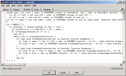 sabbour's tweet image. Where I learnt to program. #mIRC scripts.