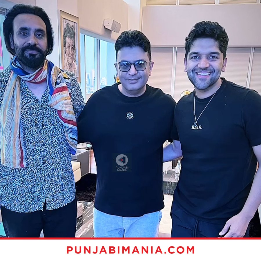 #GuruRandhawa has shared a post on Instagram with veteran artist #BabbuMaan and #BhushanKumar. Guru announced that he is coming up with a collaborative track with Maan very soon. The song will be released under #TSeries.

#punjabimania #viralnews #collaboration #latestnews