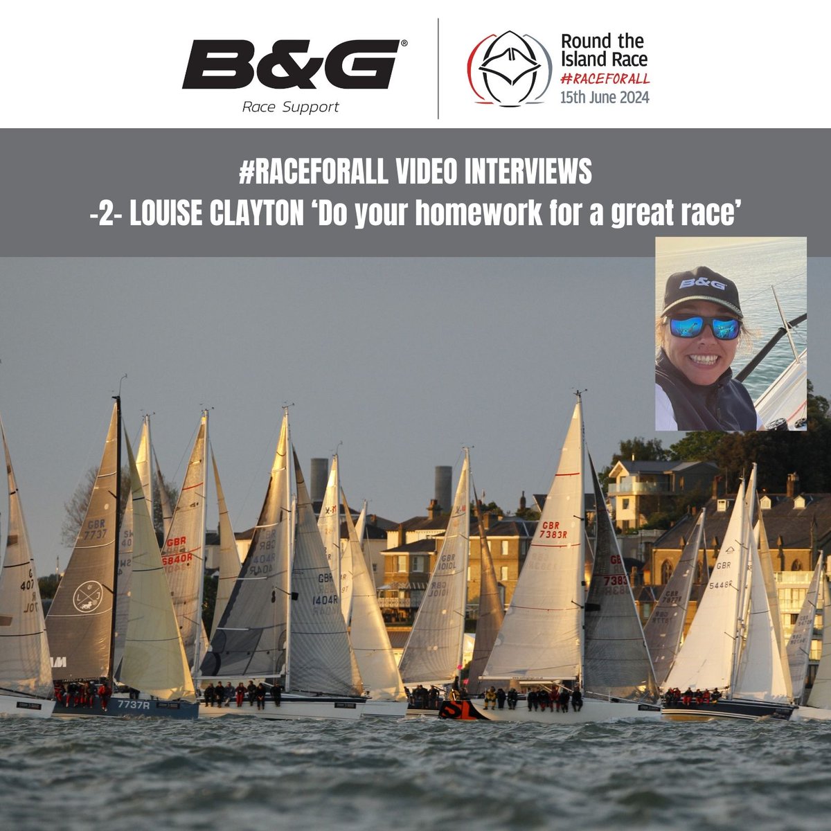 Latest #RaceforAll video: Louise Clayton, double handed offshore sailor, offers insights into pre-race preparation and how using instruments you trust can make all the difference.

Use @BandG_Sailing Race Support Prog ramme to help you prepare for the race tinyurl.com/yfv2zepz