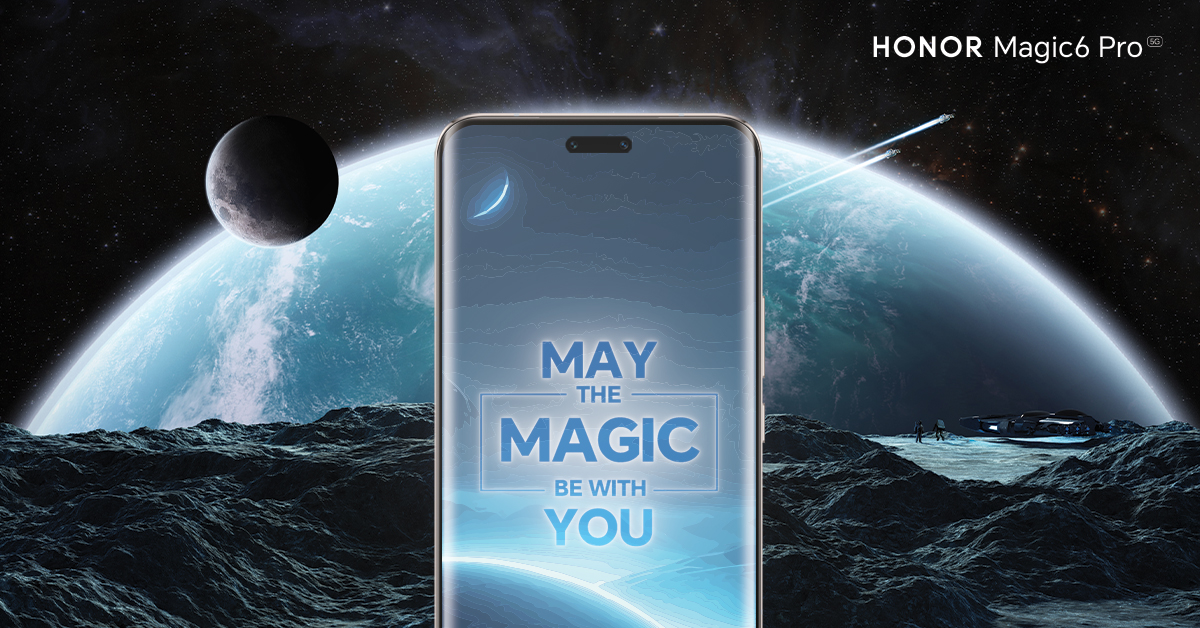 The “Magic” will always be with you!  ✨ 

Which side are you? 🤔 

#MayThe4th 
#MayThe4thBeWithYou
#DiscoverTheMagic
#HONORMagic6Pro