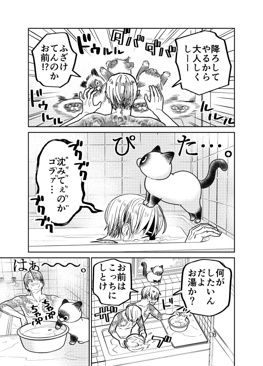 野良猫にお風呂にカチ込まれる元極道の話。

(2/4)

#漫画が読めるハッシュタグ 