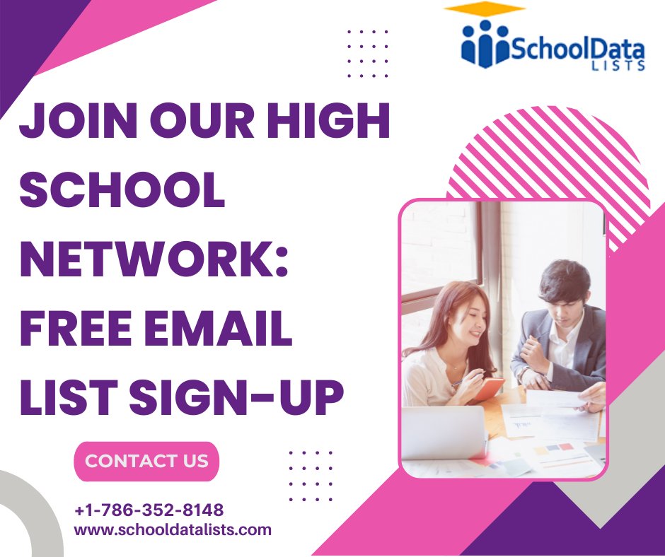 Join Our High School Network: Free Email List Sigh-Up
schooldatalists.com/database/high-…
#highschoolemaillist #highschools #schoolemaillist #schooldatalists