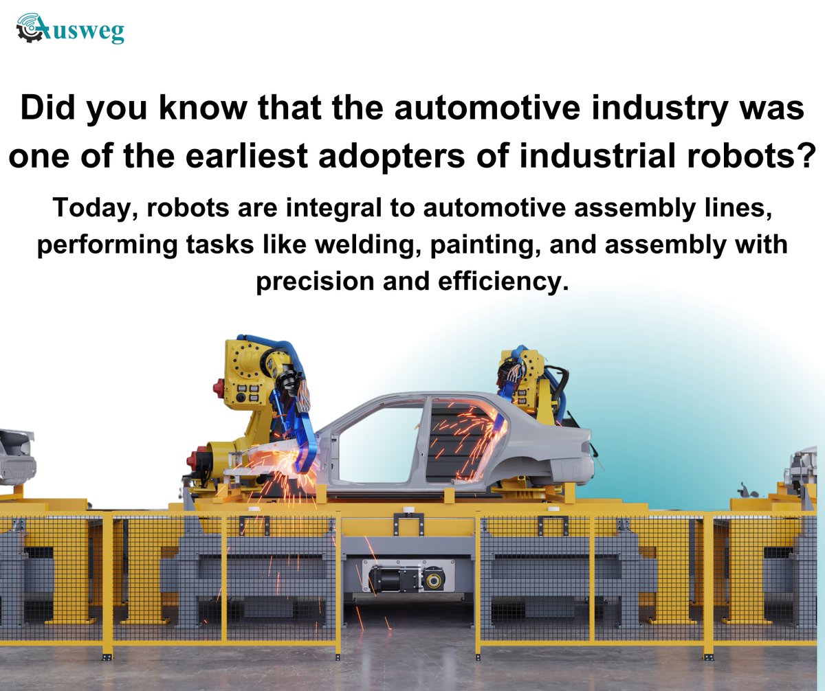 From pioneers to essential partners: The automotive industry embraced industrial robots early on.

#automation #industry40 #robotics #manufacturing #ai #roboticstechnology #digitaltransformation #innovation #techtrends #futureofwork #smartfactory #industrialautomation