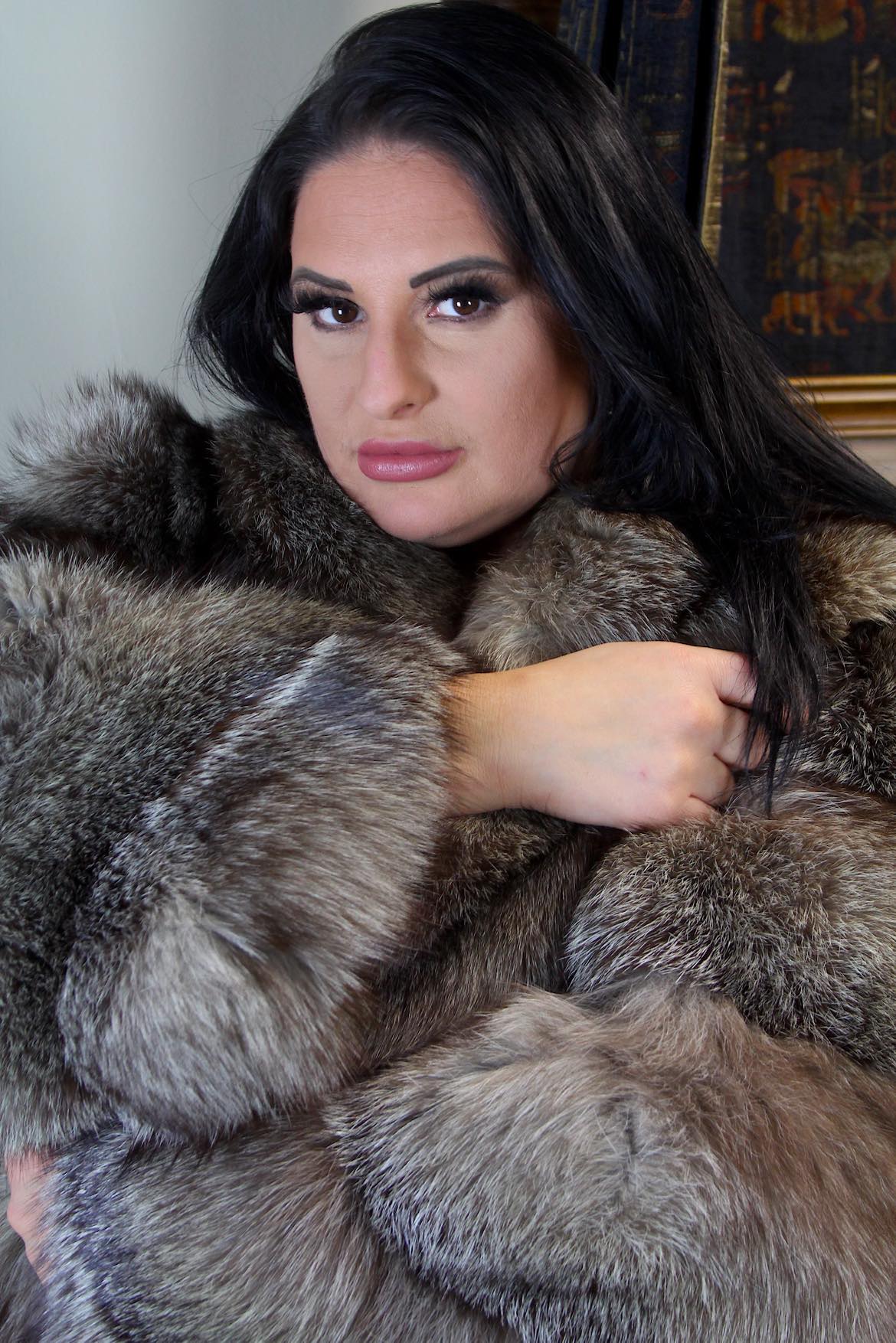 Kerry Louise in luxurious fur