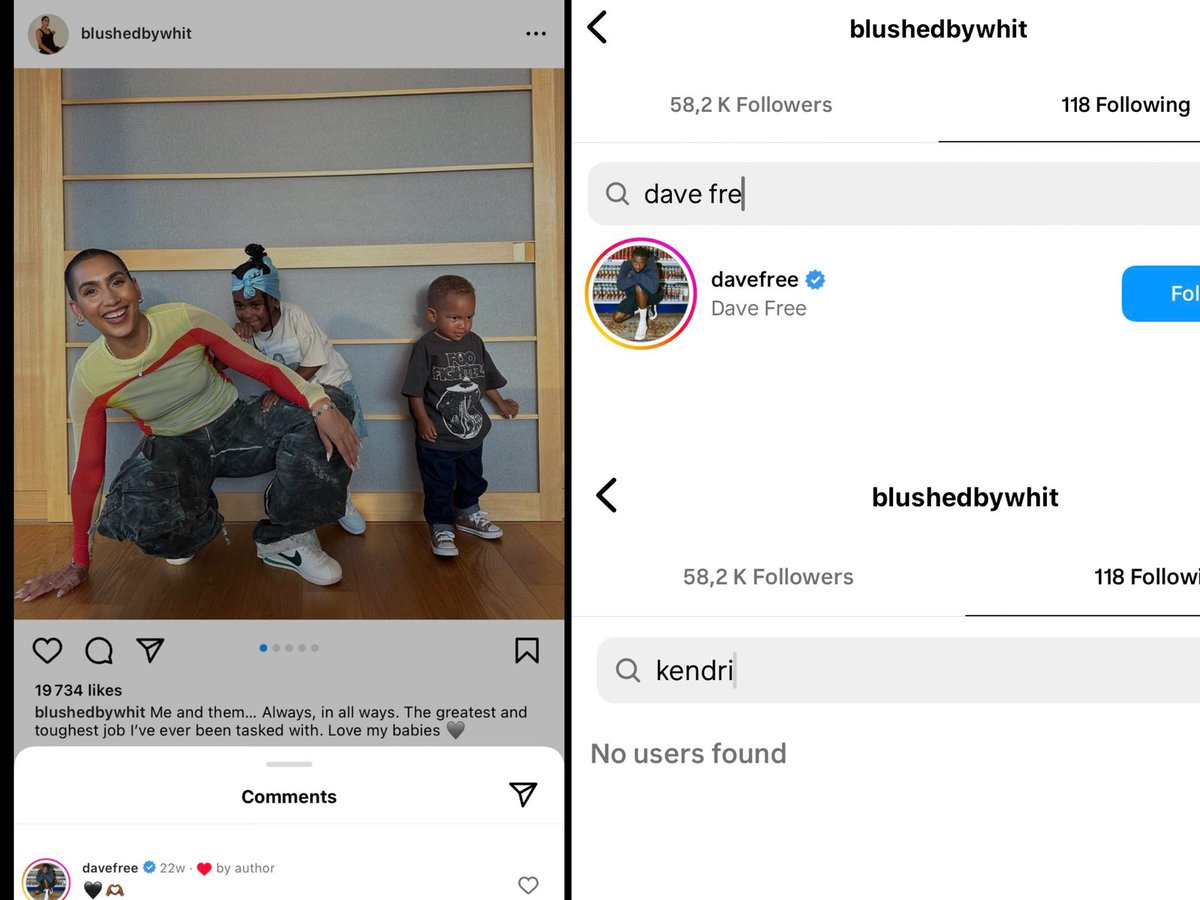 Whitney Alford Kendrick Lamar’s fiance unfollows Kendrick and continues to follow the alleged biological father of her child Dave free