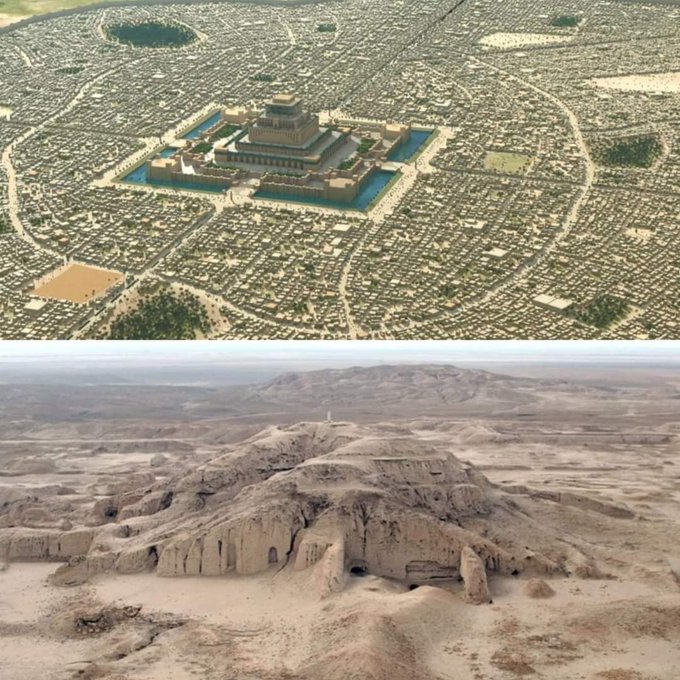 This is Uruk, as it may have looked in the IV millenium BCE and now.

Located in modern-day Iraq, Uruk was one of the first cities in the world. It emerged in the late 4th millennium BCE as a major center of trade, commerce, and culture. At its peak, Uruk was home to over 50,000…