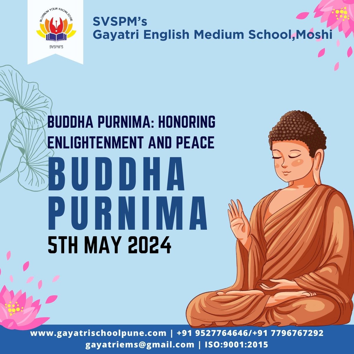On this auspicious occasion of Buddha Purnima, Gayatri School Pune reflects on the teachings of Lord Buddha, promoting peace, compassion, and enlightenment. Let us strive to embody these values in our lives and work towards a more peaceful and harmonious world. #BuddhaPurnima
