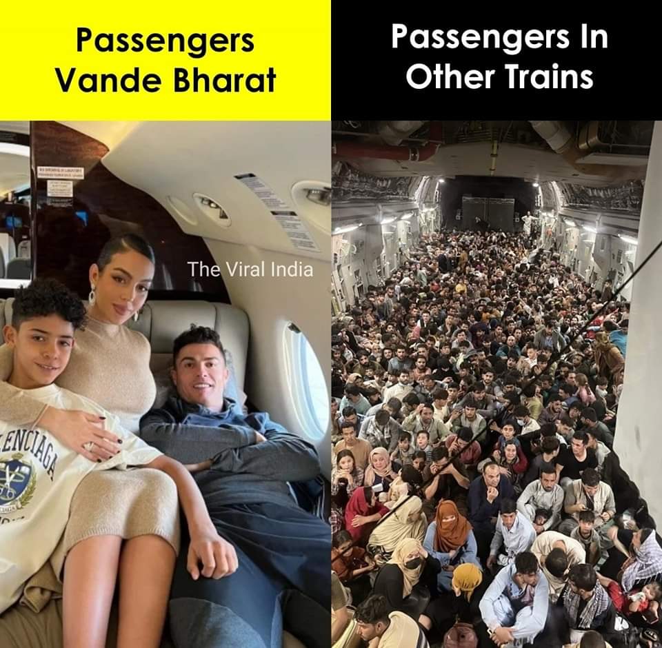 Two Types of Passengers under MODI ▶️ Vande Bharat ▶️ Other Trains