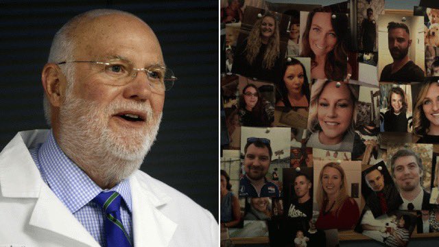 This is Dr. Donald Cline, a fertility doctor who illegally fathered 94 children by using his own sperm instead of donated sperm. He was sentenced to a one-year suspended sentence for this crime.