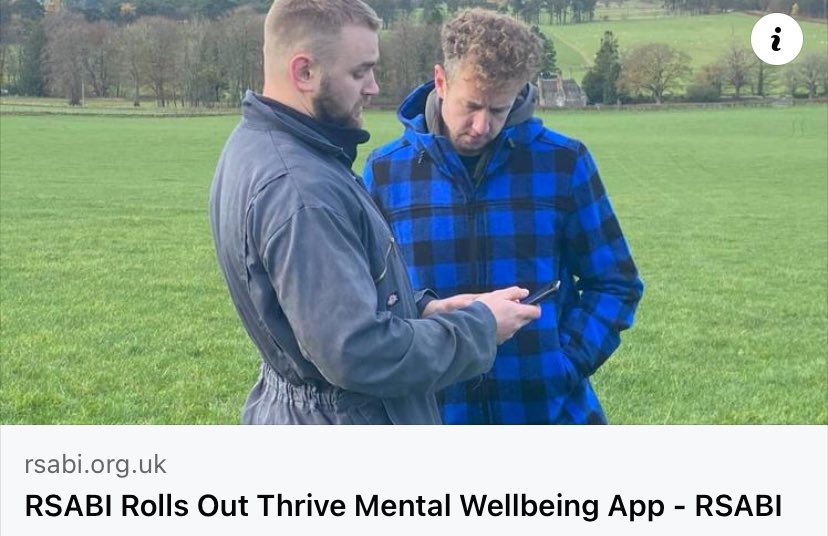 🌟Request free well-being app worth £100🌟 Its simple and quick to get access to our Thrive Wellbeing app. Just click on the link below to fill in the short form confirming you are from Scottish agriculture. This trailblazing app - including touch-of-a-button counselling - can