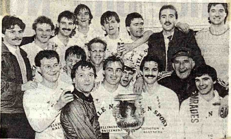 Our 1986 Steel & Sons Cup winning team after their 3-0 win over Killyleagh at Seaview in the final