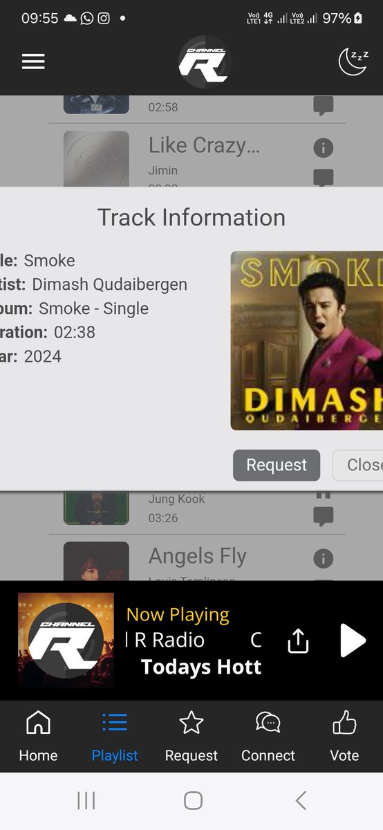 Thanking @channelrradio for playing song #Smoke by @dimash_official  🔥