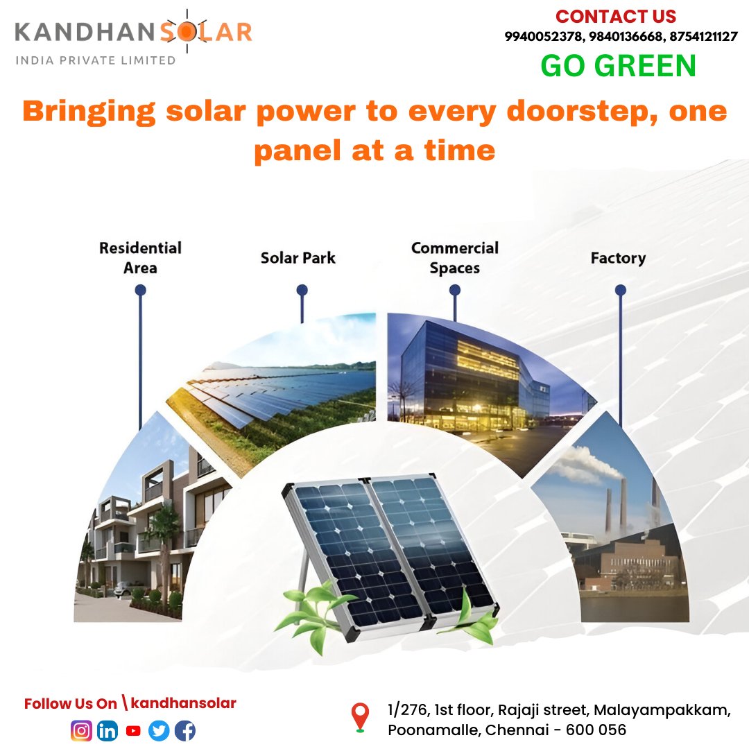 Join us in our mission to empower communities with clean, renewable energy solutions.
.
.
Follow us for more updates
@kandhansolar
.
.
#kandhansolar #SolarPanels #SolarPower #RenewableEnergy #CleanEnergy #SustainableLiving #GreenTech #Empowerment #BrighterFuture