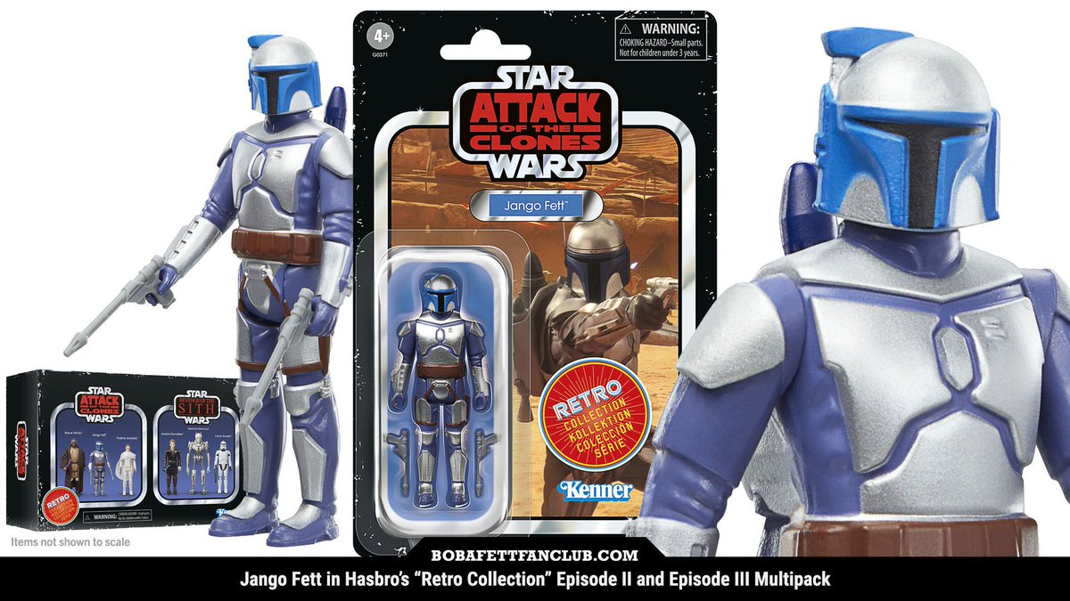 Hasbro's 'Retro Collection' #JangoFett is up for pre-order today at 10am Pacific, exclusively for now on the Hasbro Pulse site

It's 1 of 6 figures in a $60 multipack, which we confirmed with Hasbro that it won't be sold individually

#StarWars #StarWarsDay #DailyFett (1/2)