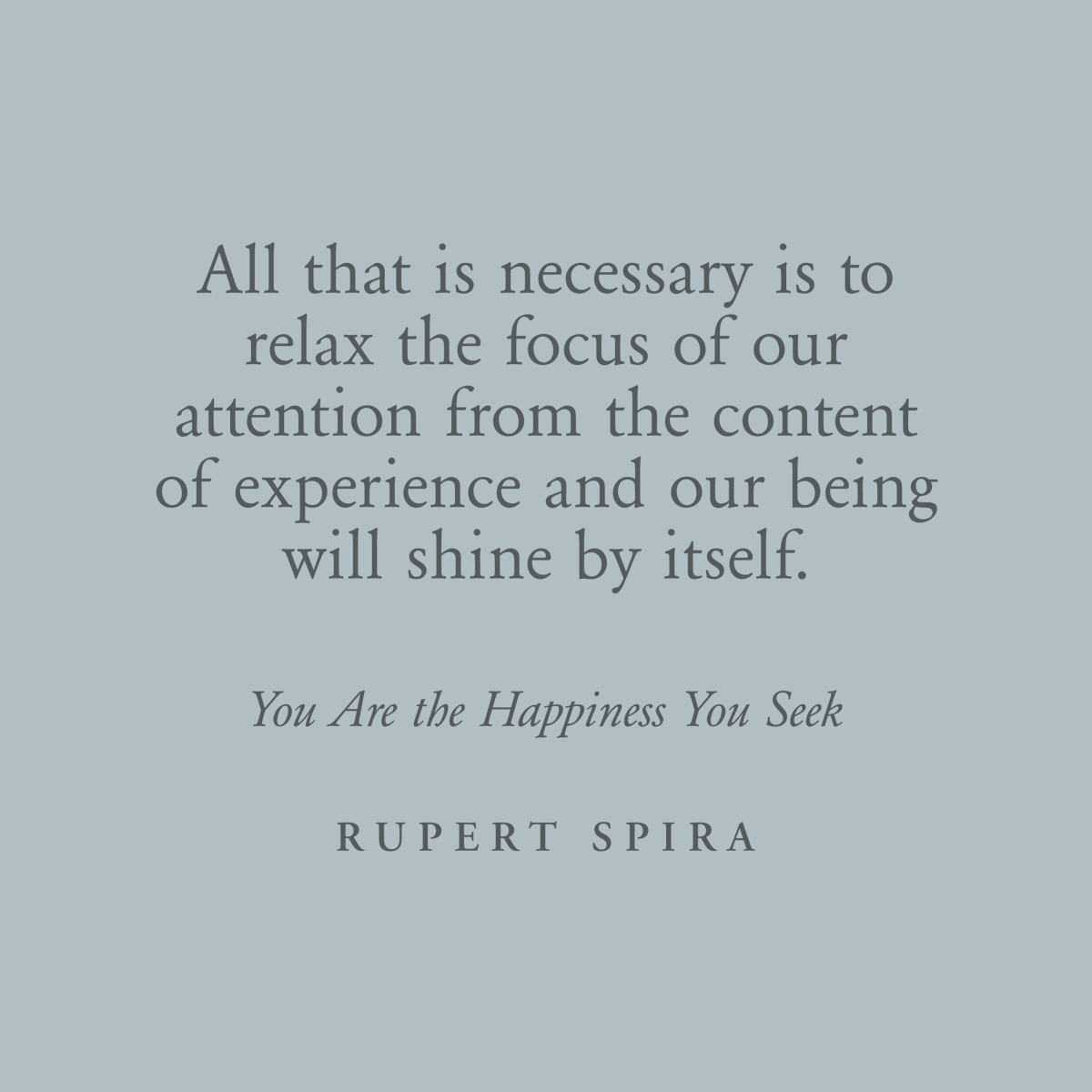 RupertSpira's tweet image. All that is necessary is to relax the focus of our attention from the content of experience and our being will shine by itself.

– from ‘You Are The Happiness You Seek’, by Rupert Spira

Order your copy here: rupertspira.com/store/you-are-…