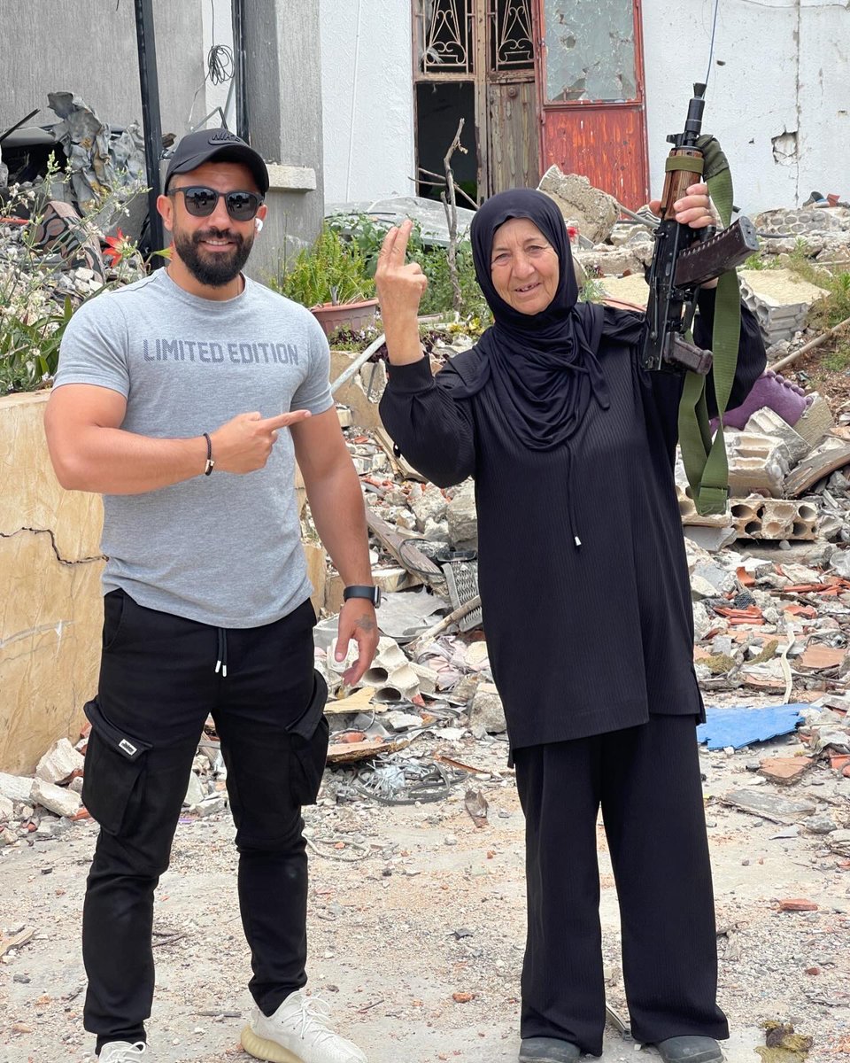 ❤️🇵🇸 BADASS Southern Lebanese grandma stands in front of her DESTROYED HOME with @aliimortada.