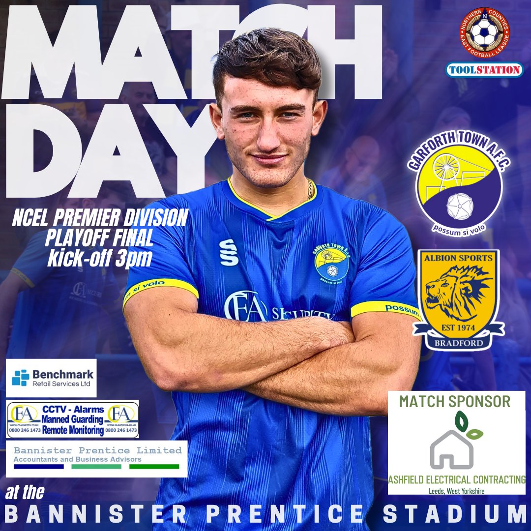 It's matchday for the Miners!
🏆 @NCEL playoff final
🕰️3pm
🆚 @AlbionSportsAFC 
Clubhouse opens at 12pm, turnstiles open at 1.30pm.
Full match day info here ⬇️

garforthtown.net/team/match-cen…

#nonleague #groundhopping #leeds #garforth #Playoffs