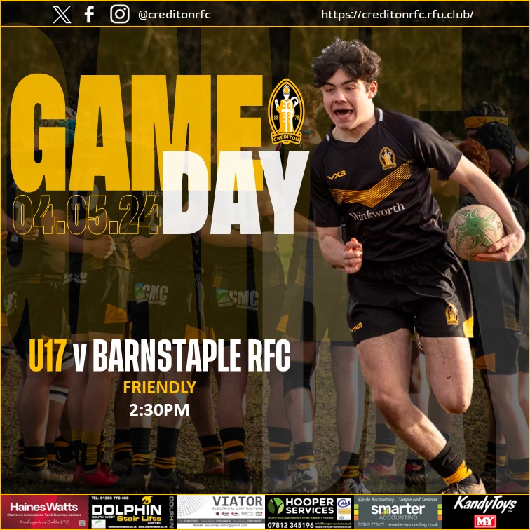 Crediton RFC (@creditonrfc) on Twitter photo ๐๐๐ ๐๐๐๐ฌ!
The ๐จ๐ญ๐ณ๐ take on <a href="/BarnstapleRFC/">BarnstapleRFC</a> this afternoon as we round off the regular season.
Kick off is at ๐ฎ:๐ฏ๐ฌ๐ฃ๐ !
Go well lads - #maythe4thbewithyou ๐ค๐
#kirton #blackandamber #onebigclub <a href="/swsportsnews/">South West Sports News</a> ๐๐๐ ๐๐๐๐ฌ!
The ๐จ๐ญ๐ณ๐ take on <a href="/BarnstapleRFC/">BarnstapleRFC</a> this afternoon as we round off the regular season.
Kick off is at ๐ฎ:๐ฏ๐ฌ๐ฃ๐ !
Go well lads - #maythe4thbewithyou ๐ค๐
#kirton #blackandamber #onebigclub <a href="/swsportsnews/">South West Sports News</a>