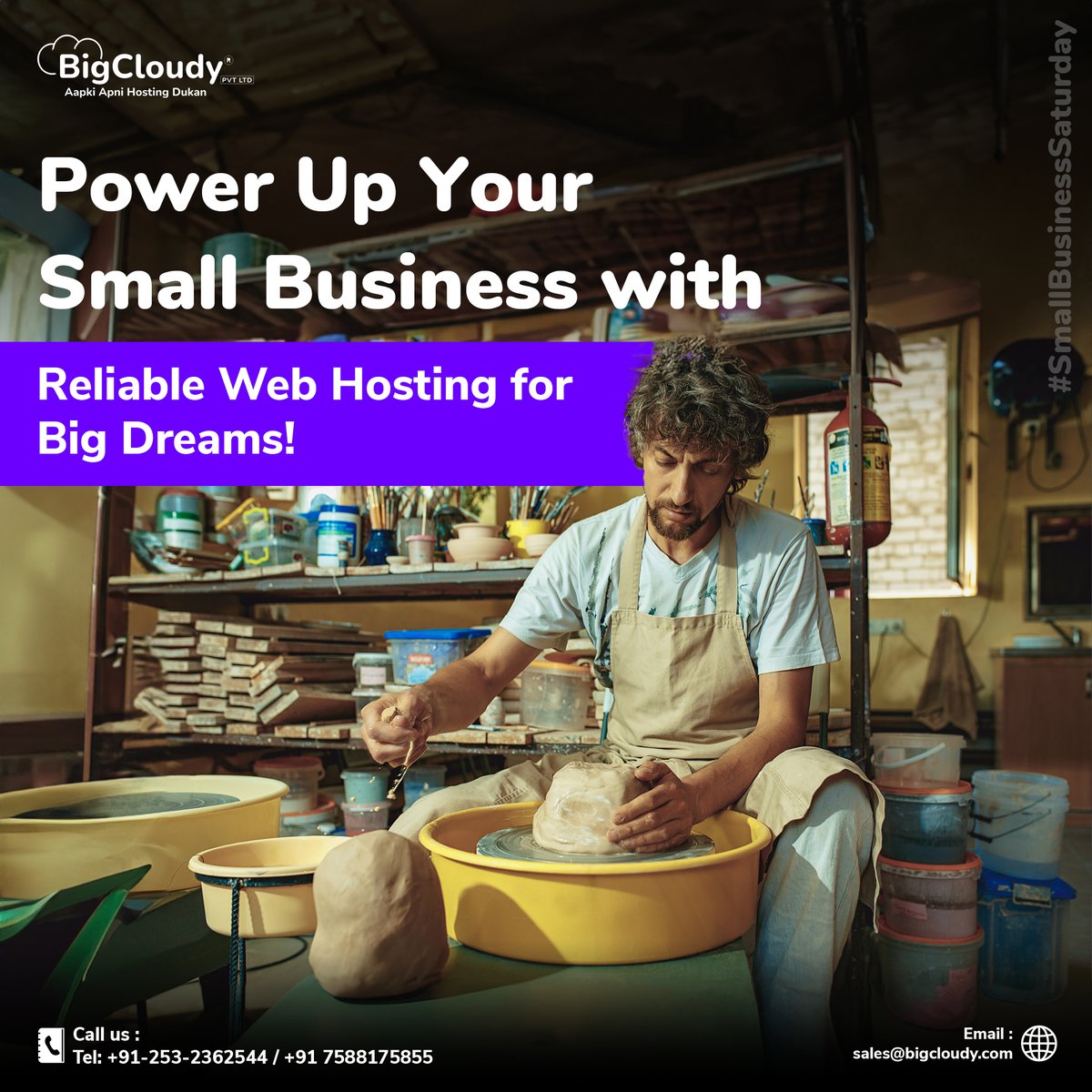 Fuel your #smallbusiness 🚀 ambitions with the power of Reliable 🌐 #WebHosting! ⚡️ Don't let technical setbacks hold you back. 😕 
With Rock-solid Support 🎧 and Unbeatable uptime, ⌛ your journey to success starts here. 👨🏻‍💻

#SmallBusinessSaturday #BigCloudy #OnlinePresence