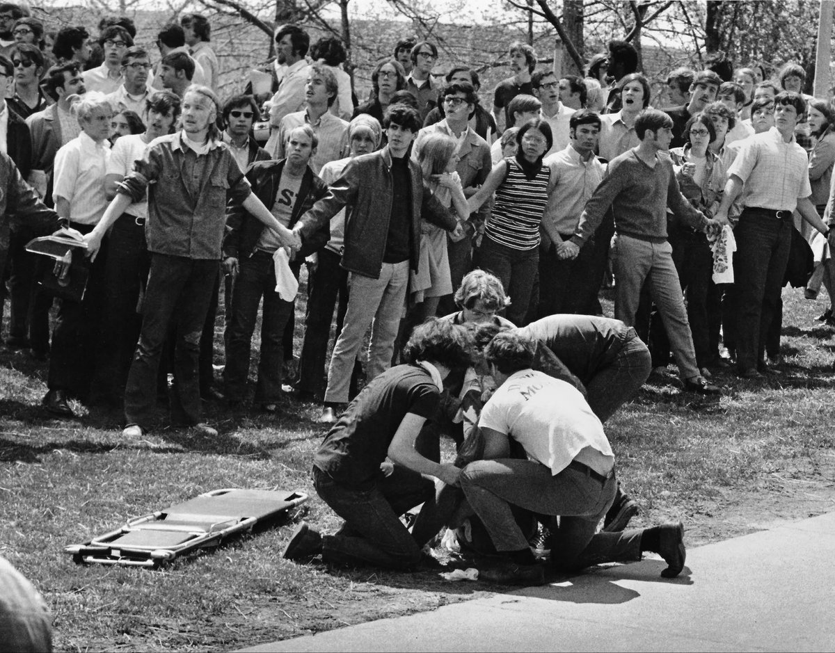 Today in 1970 in one of the most shocking incidents in US history, the Ohio National Guard killed 4 students during an anti-Vietnam War protest at Kent State University. Neil Young was moved to write the song Ohio,which he would record in the next few days with C,S&N #History