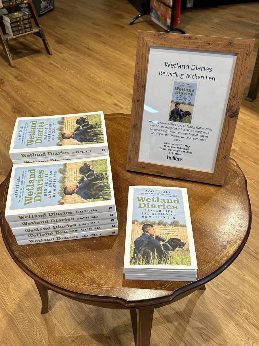 Very much looking forward to talking @heffersbookshop in #cambridge 📚 Tues 7th May, 6-7pm 🎟️ eventbrite.co.uk/e/wetland-diar…