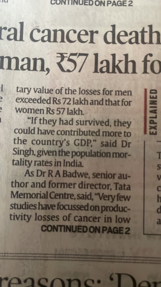 “If they had lived, they would add to GDP” Is this how research is now? A life is not valuable in itself but has to be explained as ‘will change gdp’ Same in climate change/heat work, how it harms “productivity”, when constant production logic is changing climate in first place