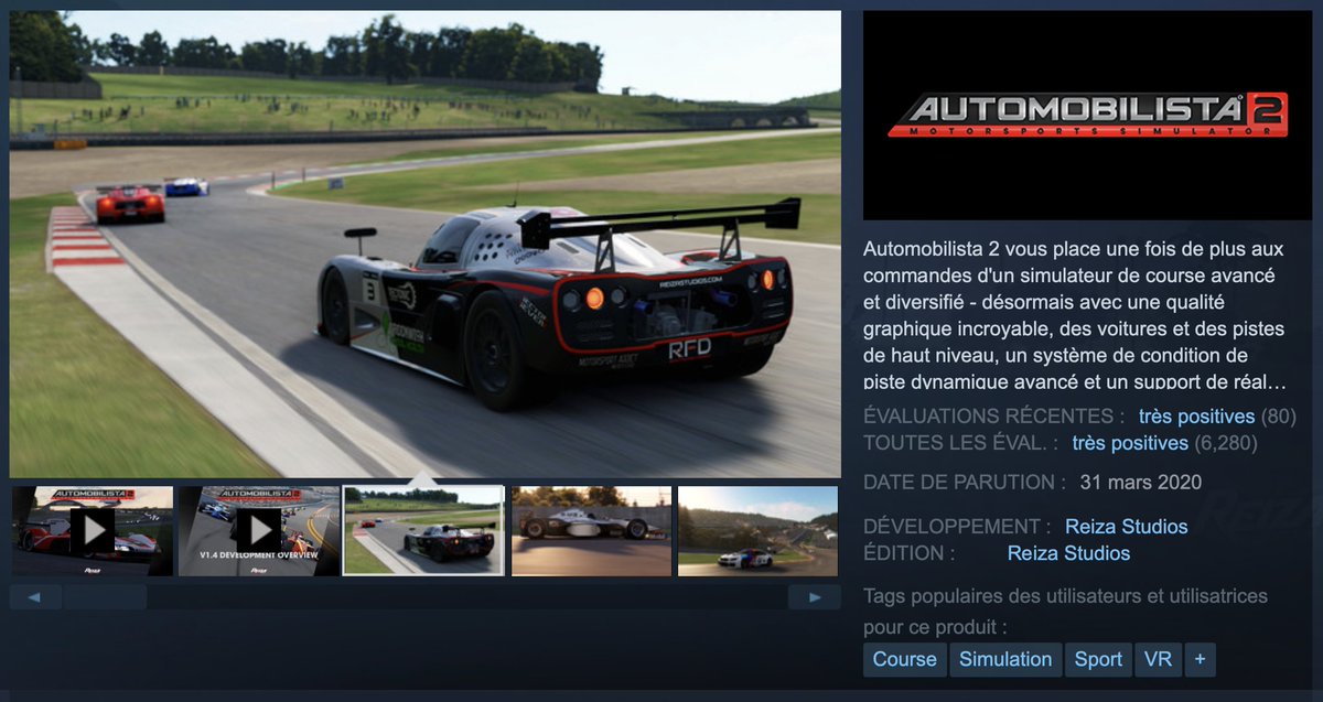 Hier par hasard... je suis tombé sur #Automobilista2 @ReizaStudios ! Un Sim Racing vraiment fun qui t'en met plein les yeux 🤩. Mais pourquoi est-il encore sous-coté en 2024 ?

Découverte d'un jeu de course qui mérite sa place dans le Twitch Game ➤ twitch.tv/sir_thomas_

#AMS2