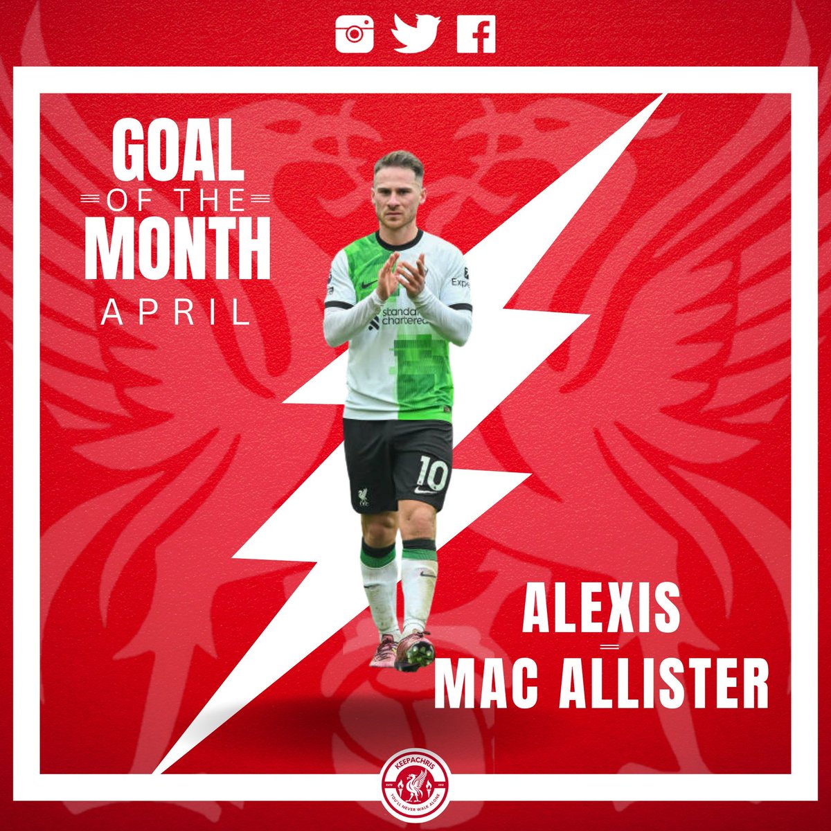 Alexis Mac Allister shortlisted for Premier League Goal of the Month.