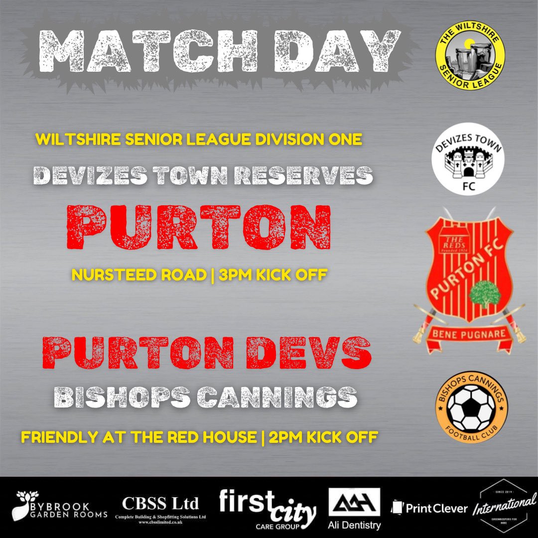 It’s match day… 🏆 @WiltsLeague Div One 🆚 @DevReservesFC 🏟️ SN10 3DX 🕒 3pm kick off ⚽️ 91 goals in 25 games for the lads. One final big push today. 🔴🟠 A Purton Devs XI will be hosting @ClubBishops at the Red House in a post season friendly at 2pm