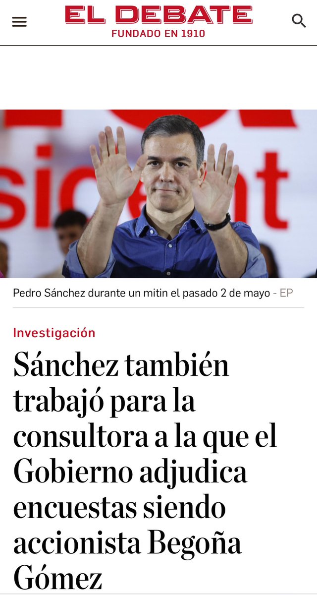 Huelen que apestan. No deja de ser llamativo cómo les gusta a los votantes del @PSOE refocilarse en la porquería que generan quienes se forran a su costa…eldebate.com/espana/2024050…