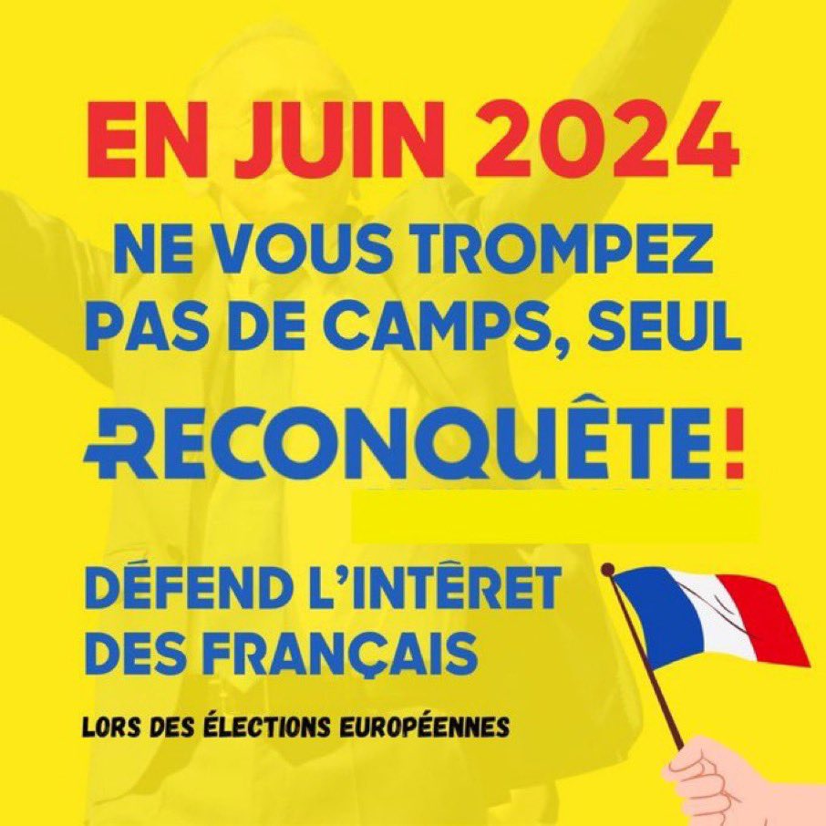 @_AgnesMarion @Reconquete_off @MarionMarechal #Reconquête
#Européennes2024
#9Juin2024
#UnSeulVote
#VotezMarionLaFranceFière
#MMarechal2024
#R!