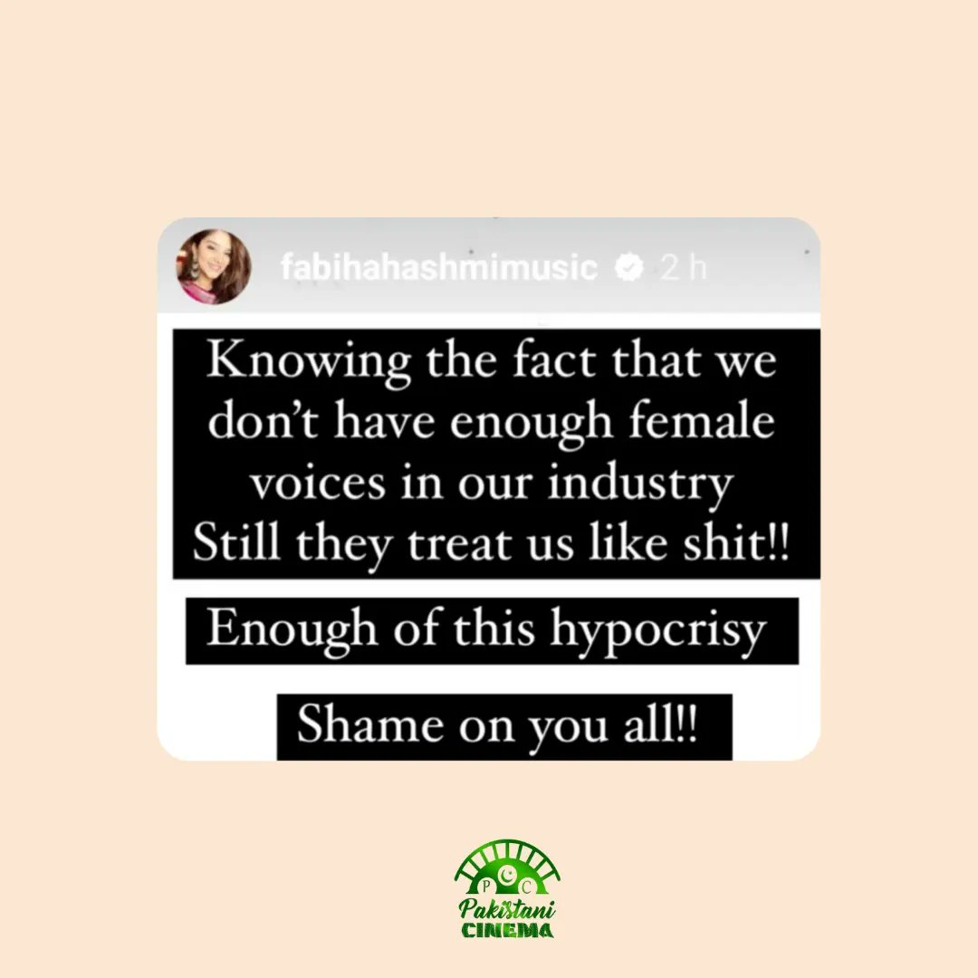 #FabihaHashmi, the vocalist of female version of '#IshqMurshid' OST, is utterly disappointed and feels 'disrespected' for not being invited to the premiere of serial's finale held last night in Lahore. #BilalAbbasKhan #DureFishan