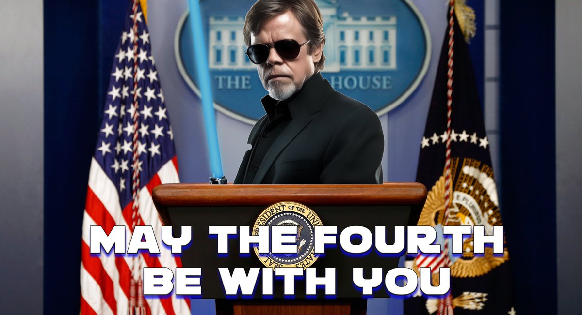 The clock has struck midnight in Phoenix. Seeing @MarkHamill at the White House was epic. May the Fourth be with you all. Love you - Thelma