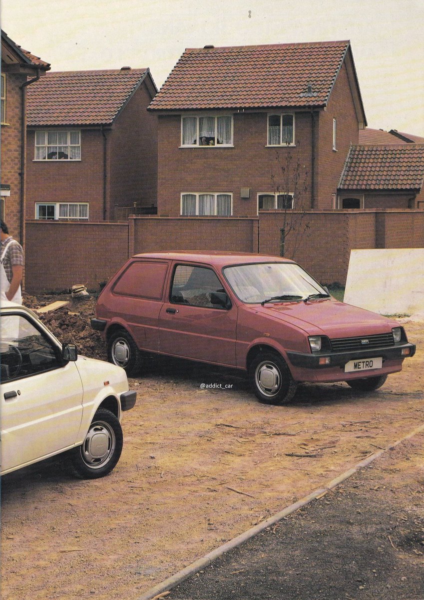 The Austin Metro was a rare success story for British Leyland in its vital UK home market, and the company scrambled to exploit every niche. This 1984 brochure showcased the Metro 310 van range working hard in the building trade. #carbrochure #Austin