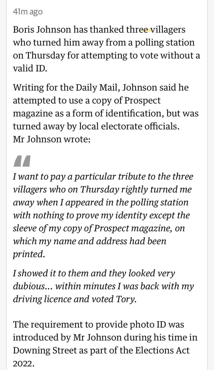 Unbelievable, but we shouldn’t have expected Boris Johnson to understand the laws he introduced! From @guardiannews