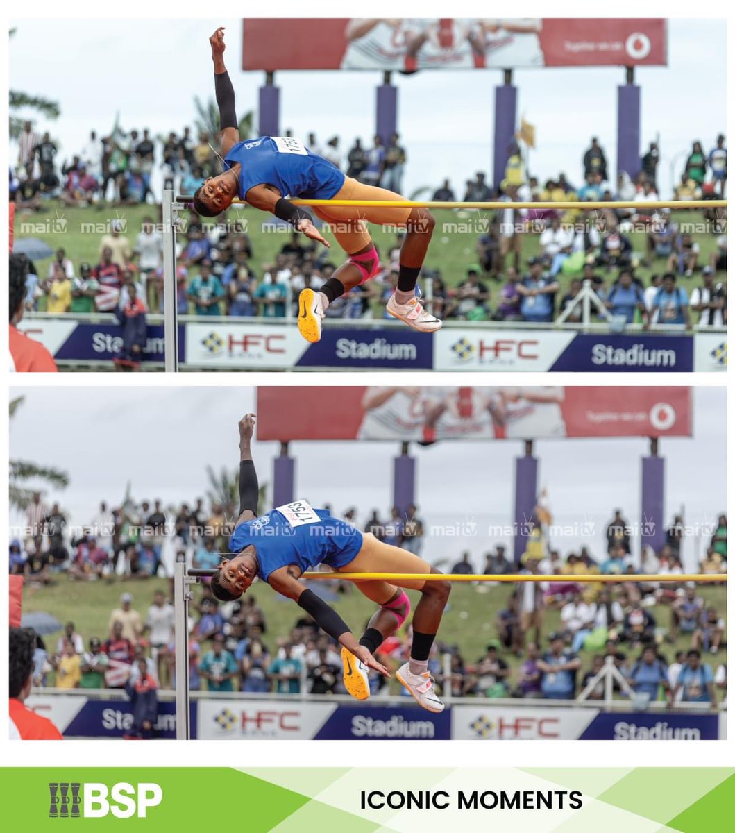 Gold medal winning jump by Rusiate Matai, of Balata College in the Senior Boys High Jump.

He finished third at the 2023 Coca-Cola Games but secured Gold in his first jump and Pacific Games at the 2023 Solo Games in Honiara.

Iconic Moments with BSP

#BSPFiji #OurBankOurPeople…