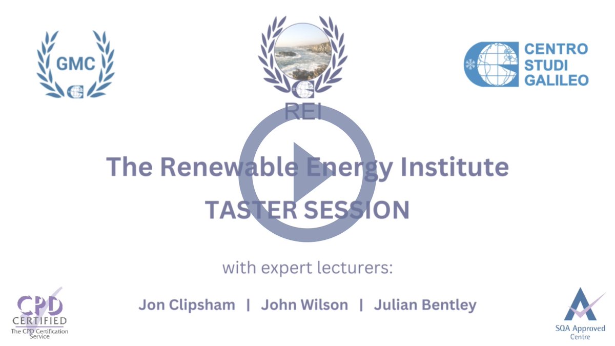 Are you new to the REI and not sure where to start? Find the course that will help you take the next step in your renewable energy journey with our Taster Session. This video will provide a quick introduction to the courses we offer: vimeo.com/manage/videos/… #renewableenergy