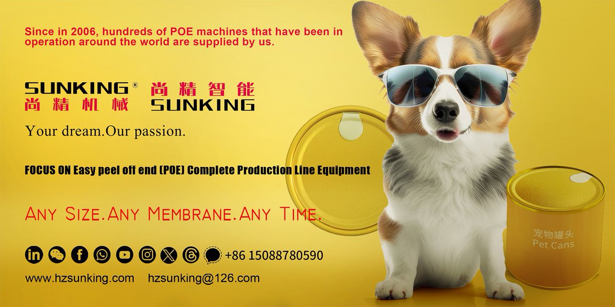 FOCUS ON Peel off end (POE) Complete Production Line 
Thanks to all.
#peeloffend #POE #ComboEOE #PENNYLEVER #RFT #RLT #RCD #PAL #Doubletightring #production #line #supplier #sunking #EOE #PackagingIndustry #easyopen #easyopencan #easyopenend #MetalPackaging  #foodmanufacturing