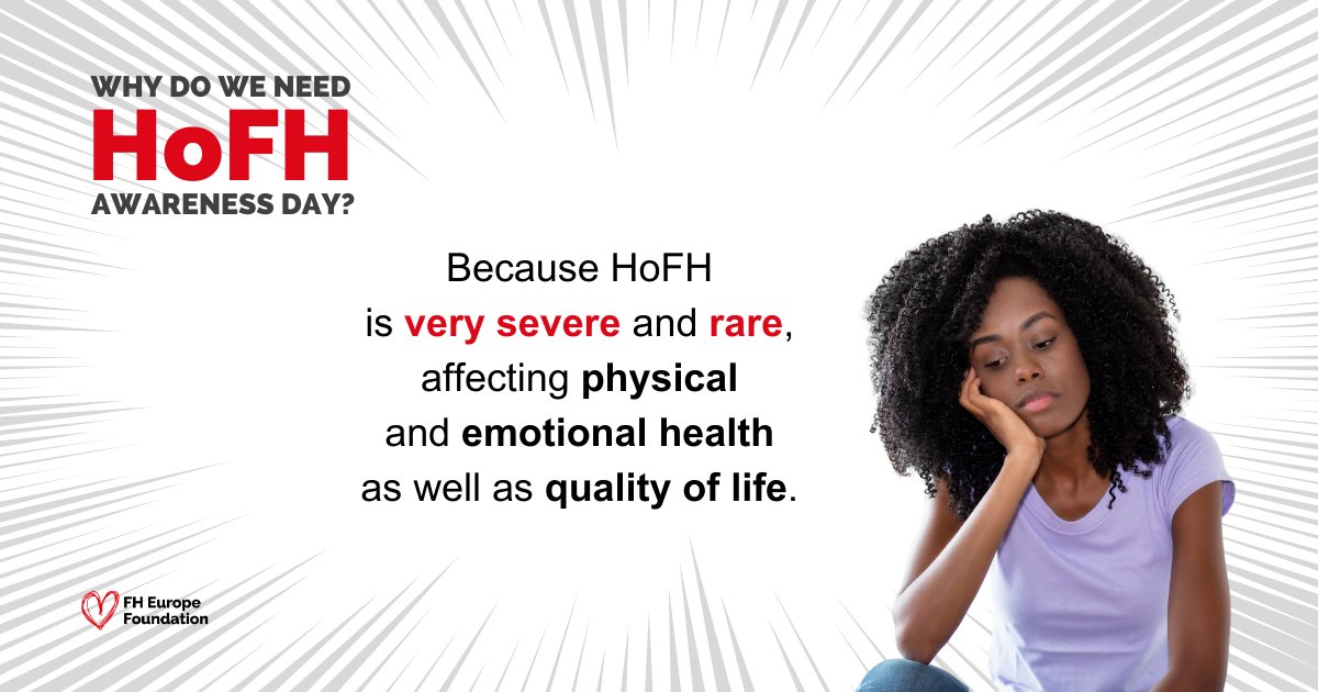 Today marks #HoFH Awareness Day, dedicated to shedding light on a rare genetic condition that not only impacts physical well-being but also takes a toll on emotional health. #Unite4HoFH #Maythe4thbewithyou Learn more & get involved with @fhpatienteurope: bit.ly/4dph6kX
