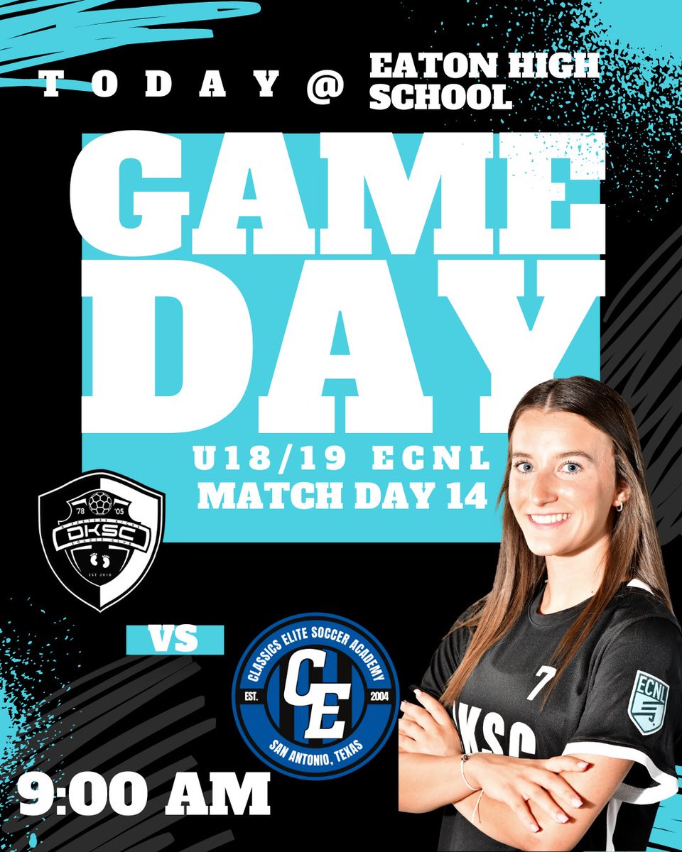 Match Day 14 vs @CE06gEcnl at Eaton High School at 9 am is TODAY! Enjoying our last weekend in @ECNLgirls TX Conference league play. @DKSC_official