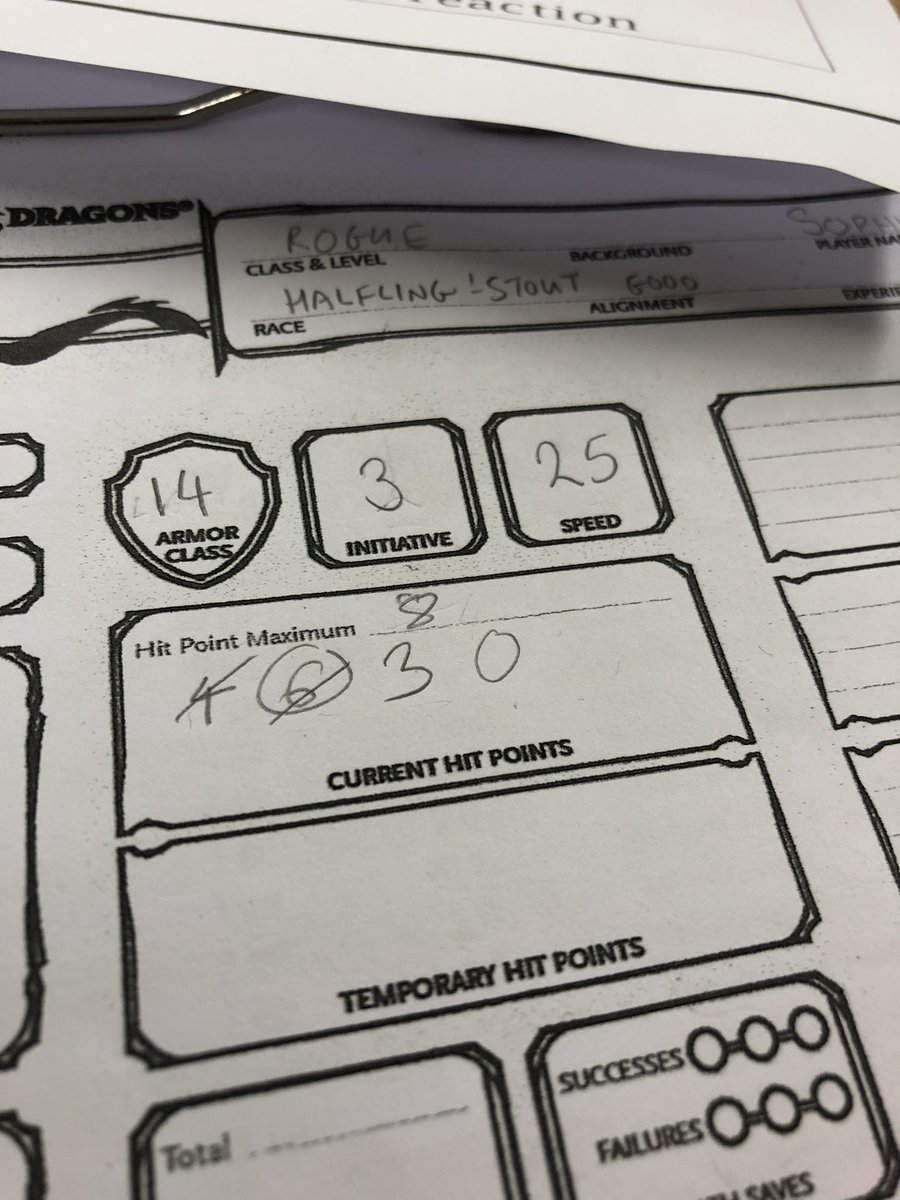 SophieGooner's tweet photo. From last night, first #maybelast time playing Dungeons & Dragons #DnD Complicated with lots going on, sort of hit it, sort of didn’t and ultimately everything hinges on dice throws which I suck at - already rescued from brink of death once #savethehalfling - so not convinced. https://t.co/6gwRR1FK9O