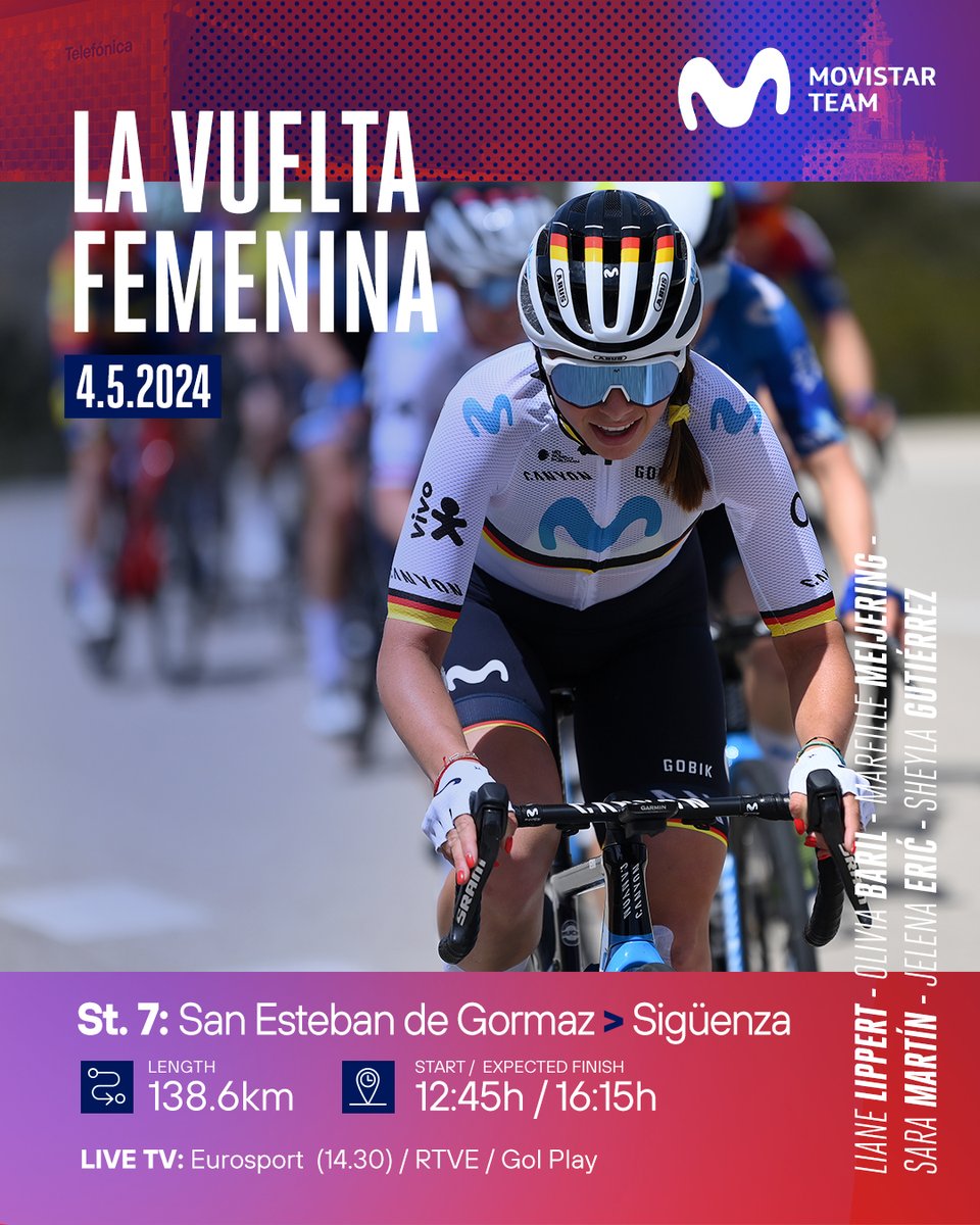 🇮🇹 El #Giro 2024 se pone en marcha con una jornada muy breve e intensa: Superga, Maddalena y 2x San Vito, en Turín

🇪🇸 (Second-to-) last chance saloon at #LaVueltaFemenina, with a final uphill kick in Sigüenza 

#RodamosJuntos