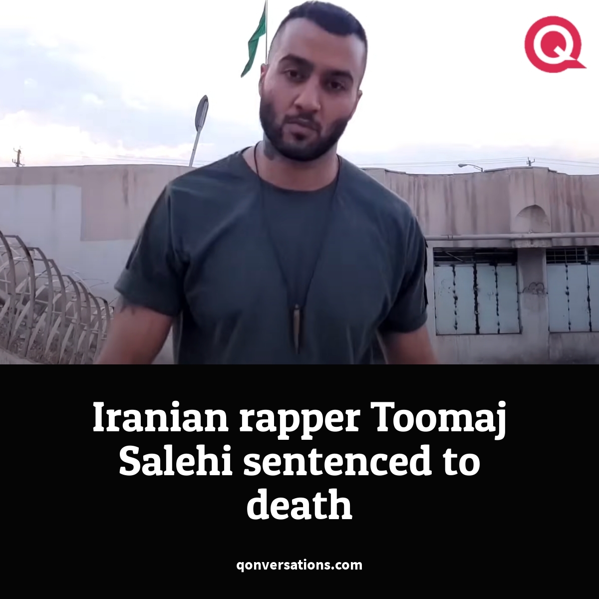 #Iranprotests #ToomajSalehi #music Iranian rapper Toomaj Salehi, known for his critical rap lyrics against the Iranian regime, has been handed a death sentence. Find out why: qonversations.com/iranian-rapper…