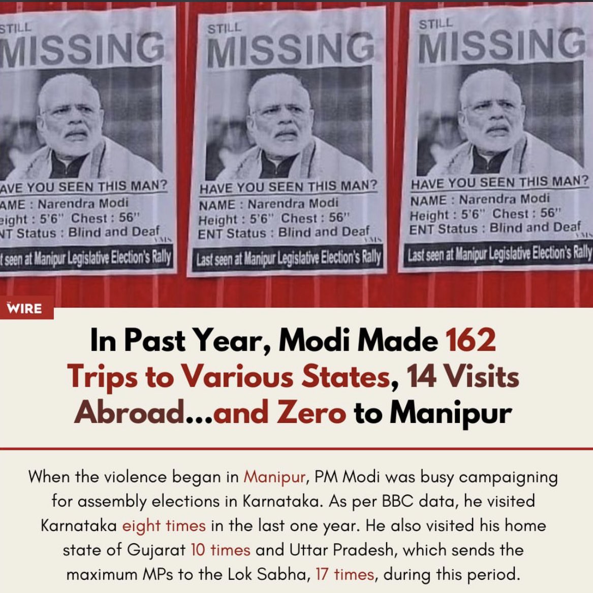 If found drop him in #Manipur #MissingModi