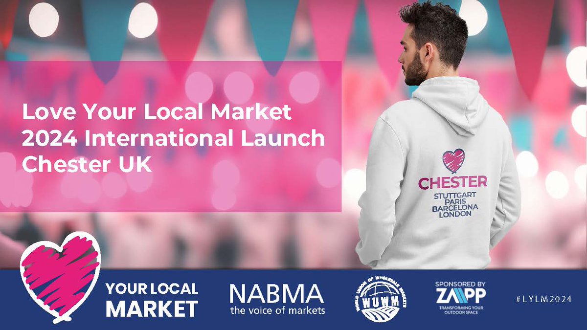 Follow our updates today across social media as we host the International Launch of Love Your Local Market 2024 in Chester #LYLM2024 ♥ @WUWMarkets @LYLMuk @newchestermkt @Go_CheshireWest