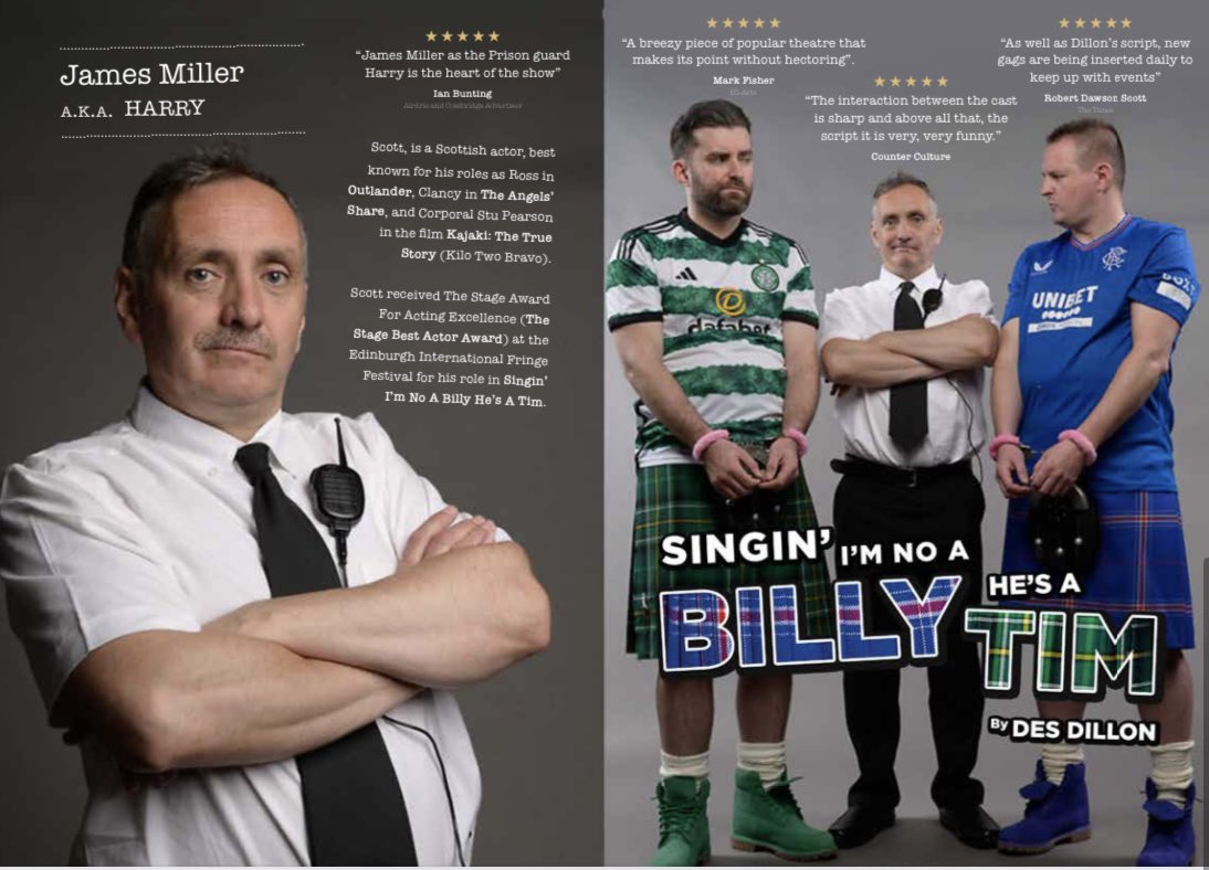⭐️ ⭐️ ⭐️ ⭐️ ⭐️ “Great story, Very well acted. Very true, well done, if only it could happen in real life.” - Margaret, Audience member Singin’ I’m No a Billy, He’s a Tim scottkyle.co.uk