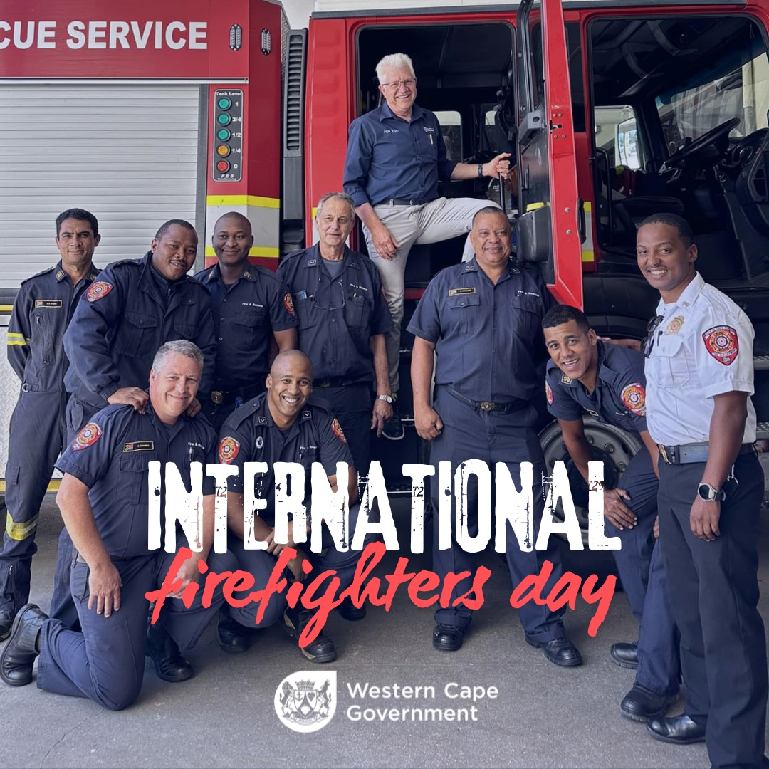 🚒 Today, on International Firefighters Day, we salute the heroes who courageously stand on the front lines to protect our communities in the Western Cape. Not all heroes wear capes — ours wear firefighter uniforms, ready to brave danger to keep us safe. Join me in honouring…